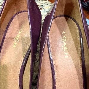 Coach Burgundy Patent Leather Pumps Size 8.5